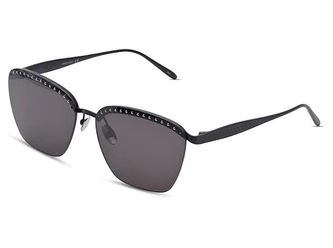 Alaïa Gafas de sol negras rectangulares para mujer Alaia AA0039S-00159 Negro 