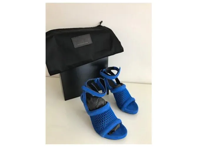 Alexander Wang sandalias de gamuza azul 