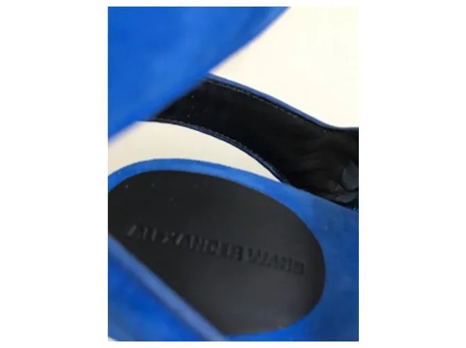 Alexander Wang sandalias de gamuza azul 