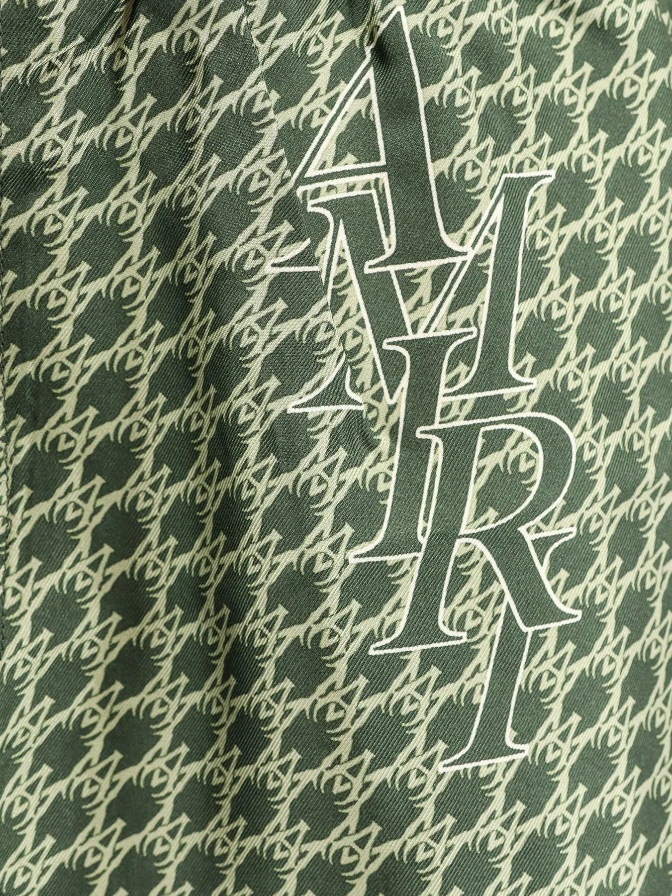 AMIRI Green Patterned Shorts