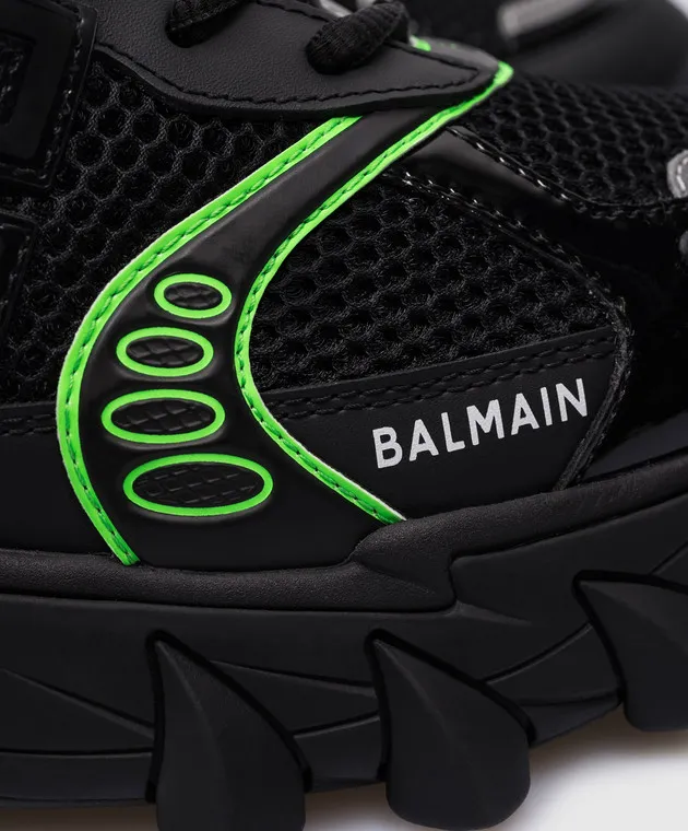 Balmain B-east PB logo combo sneakers in black