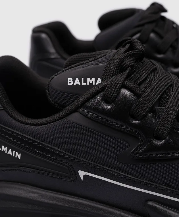 Balmain Black Run-Row combo sneakers