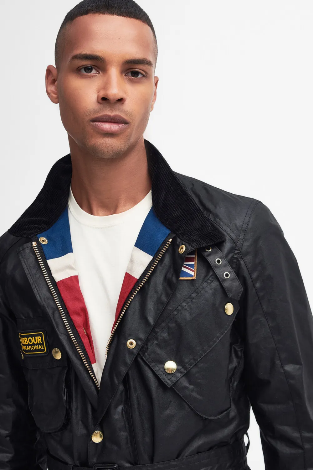 Barbour International Chaqueta Union Jack International Wax