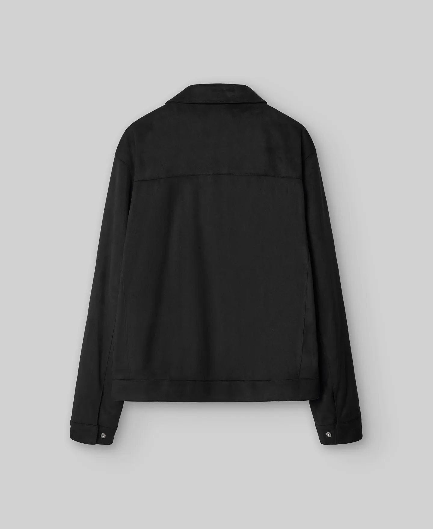 Black faux suede jacket man