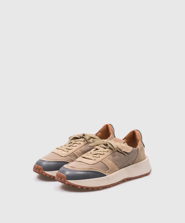 BUTTERO Beige Futura X combination sneakers