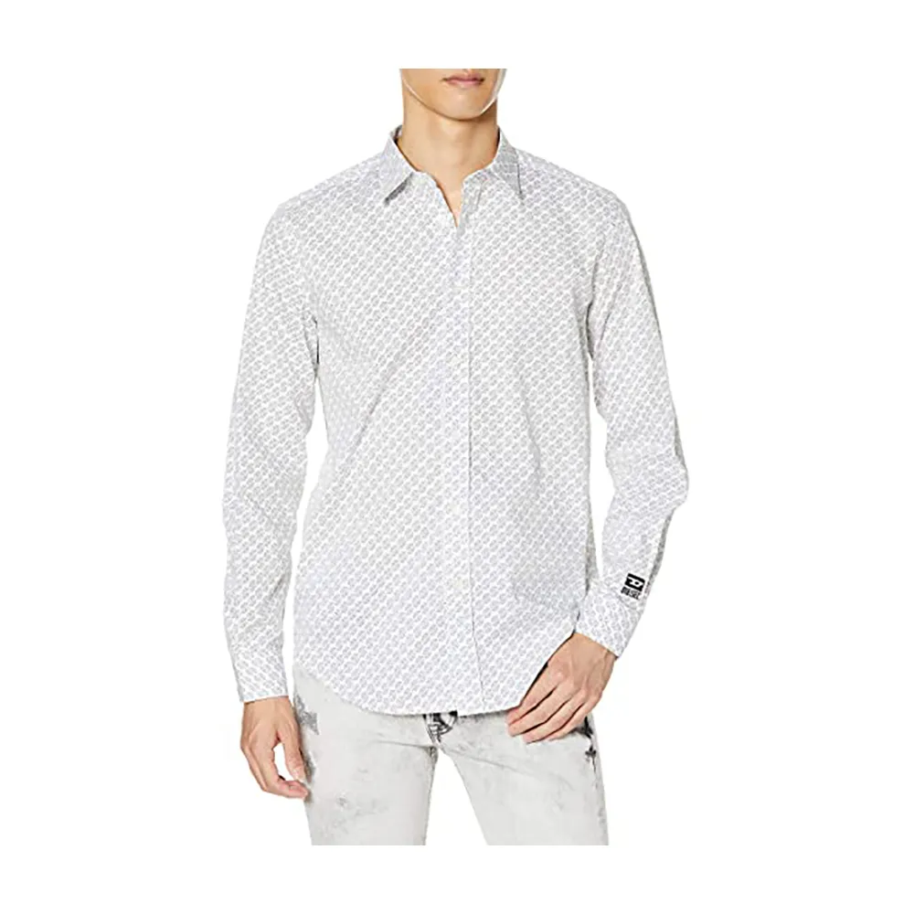 Camisa de hombre logo blanca Diesel