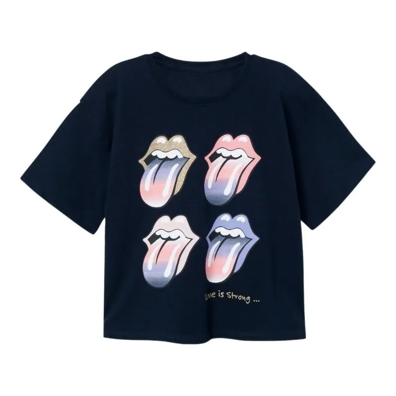  Camisetas manga corta Name-it Nkfnarina Rollingstones Ss Top Noos Unv