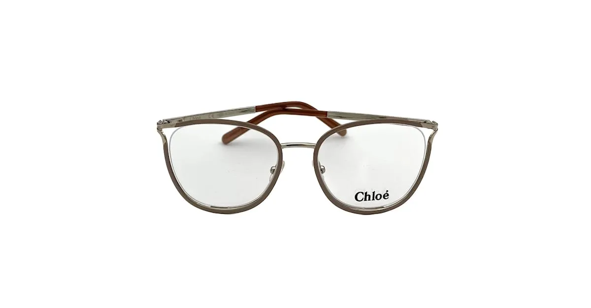 Chloé Gafas Ópticas Montura Dorada Desnuda Gris 