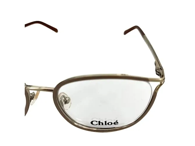 Chloé Gafas Ópticas Montura Dorada Desnuda Gris 