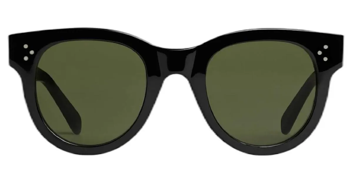 Céline CELINE - GAFAS DE SOL OJO DE GATO003 ACETATO CON LENTES MINERALES NEGRO muy buen estado 