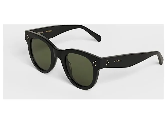 Céline CELINE - GAFAS DE SOL OJO DE GATO003 ACETATO CON LENTES MINERALES NEGRO muy buen estado 