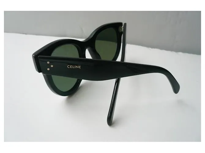 Céline CELINE - GAFAS DE SOL OJO DE GATO003 ACETATO CON LENTES MINERALES NEGRO muy buen estado 