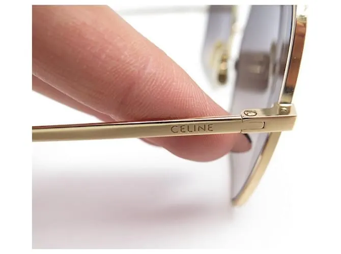 Céline GAFAS DE SOL CELINE CL40078ESTUCHE PARA GAFAS U DE METAL DORADO + GAFAS 