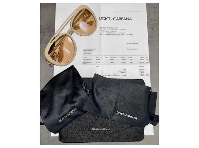 Dolce & Gabbana Hermosas gafas de sol, Flamante Castaño 