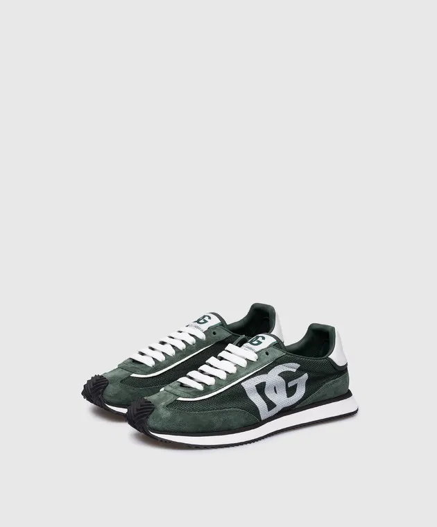 Dolce&Gabbana DG CUSHION green combined sneakers