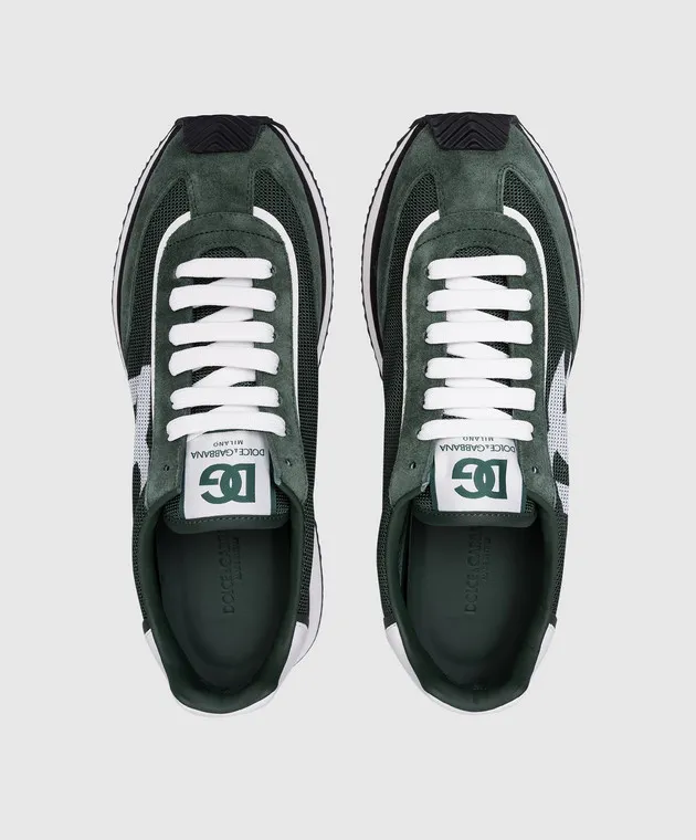 Dolce&Gabbana DG CUSHION green combined sneakers