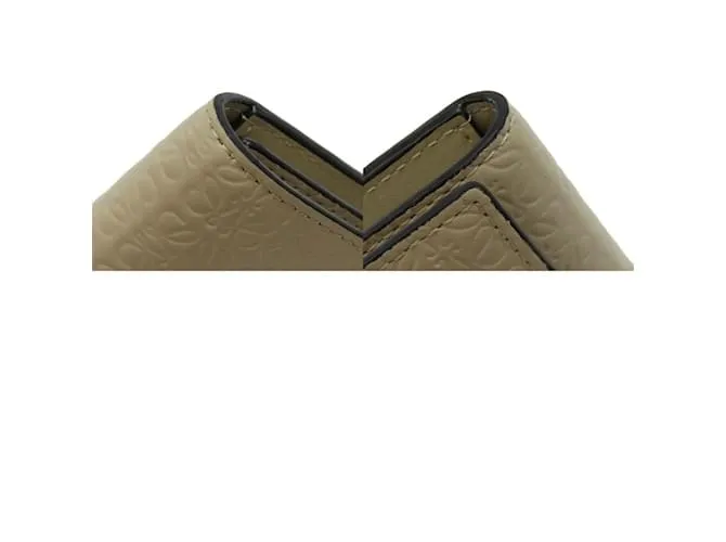 Estuche para llaves con patrón de anagrama Loewe Repeat Beige 