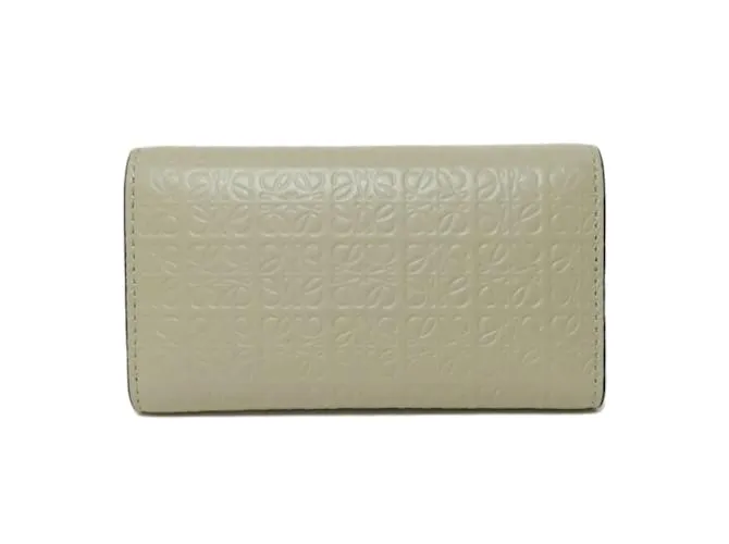 Estuche para llaves con patrón de anagrama Loewe Repeat Beige 