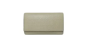 Estuche para llaves con patrón de anagrama Loewe Repeat Beige 