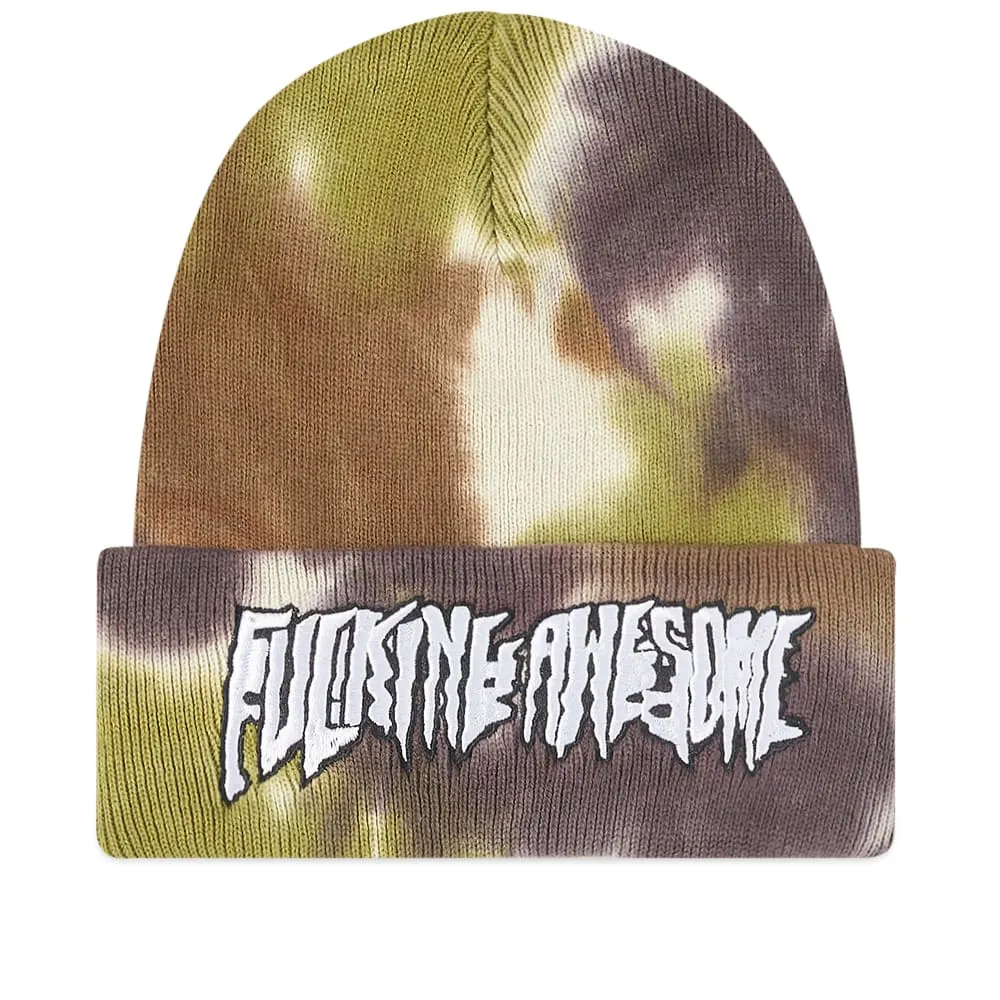 Fucking Awesome Stretch Tie-Dye Cuff Beanie