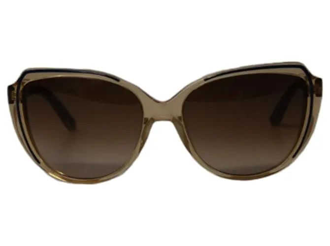 Gafas de sol cuadradas Miu Miu en acetato beige Castaño 