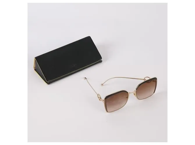 Gafas de sol FENDI Metal Dorado 