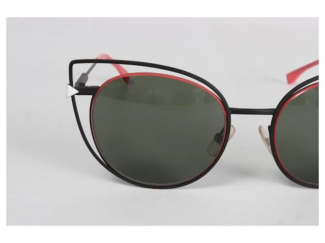 gafas de sol ojo de gato fendi Negro Metálico 