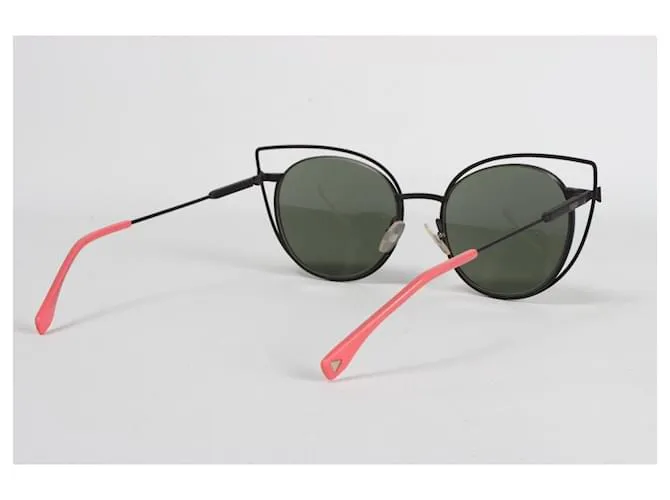 gafas de sol ojo de gato fendi Negro Metálico 