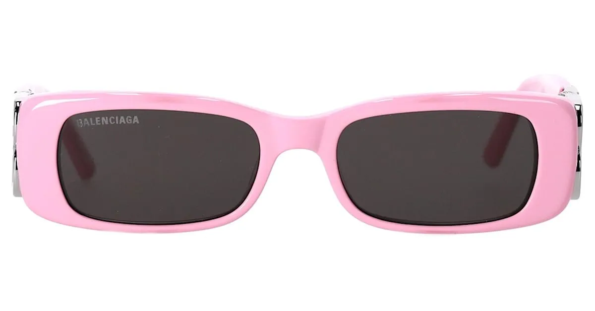 Gafas de sol rectangulares Balenciaga BB0096S-012 en acetato rosa Castaño 