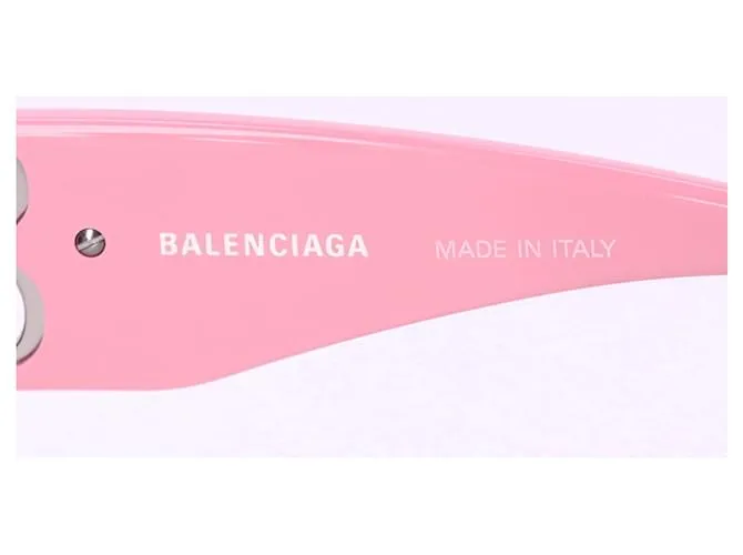 Gafas de sol rectangulares Balenciaga BB0096S-012 en acetato rosa Castaño 