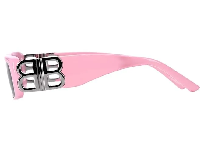 Gafas de sol rectangulares Balenciaga BB0096S-012 en acetato rosa Castaño 