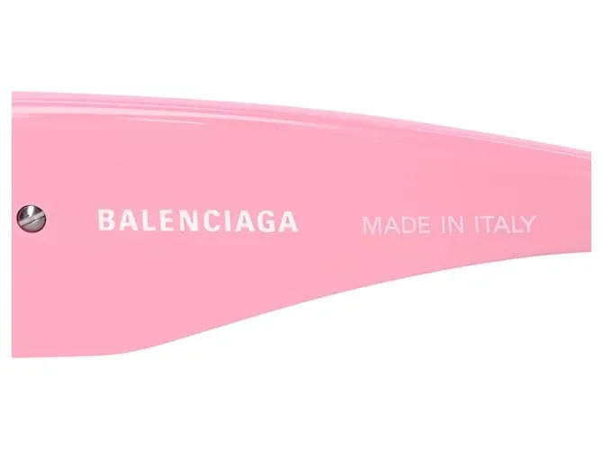 Gafas de sol rectangulares Balenciaga BB0096S-012 en acetato rosa Castaño 