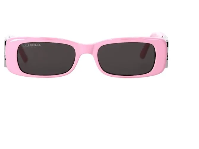 Gafas de sol rectangulares Balenciaga BB0096S-012 en acetato rosa Castaño 