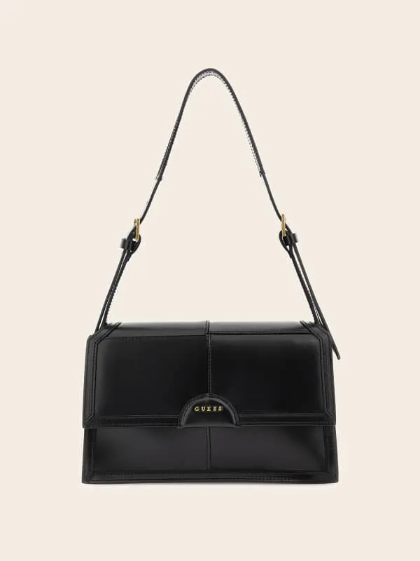 GUESS Isa Genuine Leather Shoulder Bag