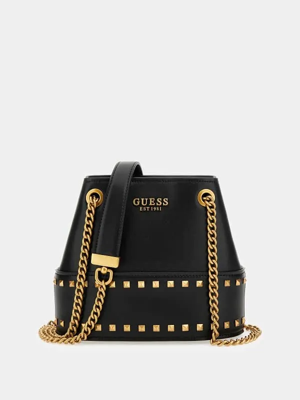 GUESS Iseline Stud Mini Bucket Bag