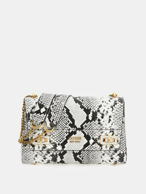 GUESS Katey Crossbody Bag "Python Print"