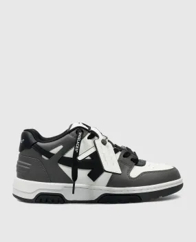 Off-White Out Of Office gray leather sneakers