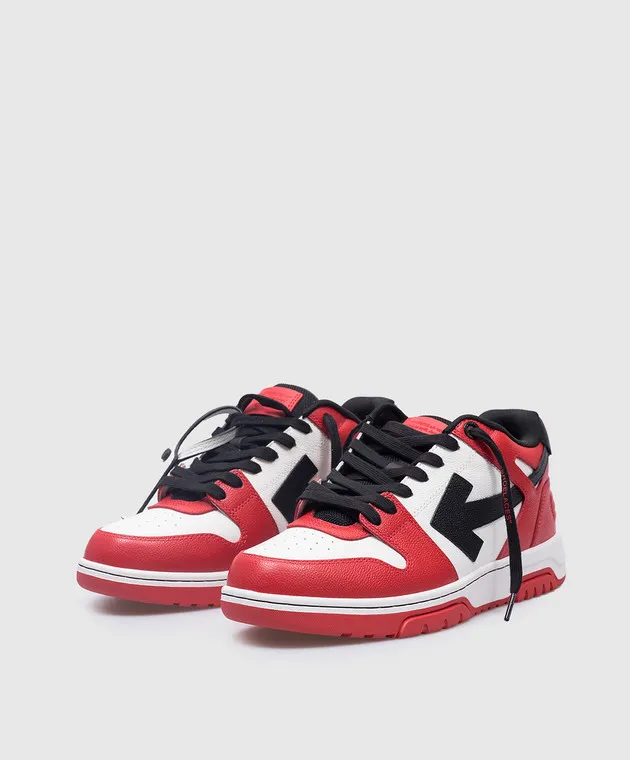 Off-White Red leather Out Of Office sneakers