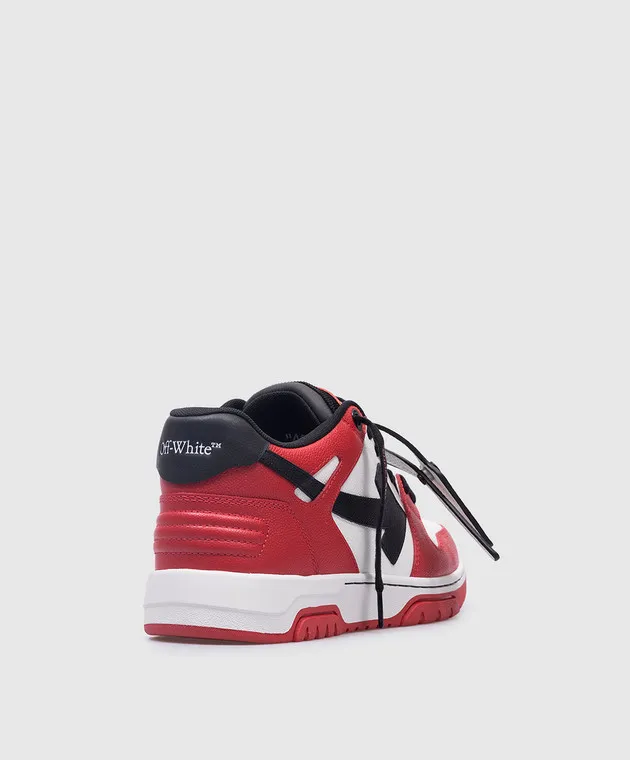 Off-White Red leather Out Of Office sneakers