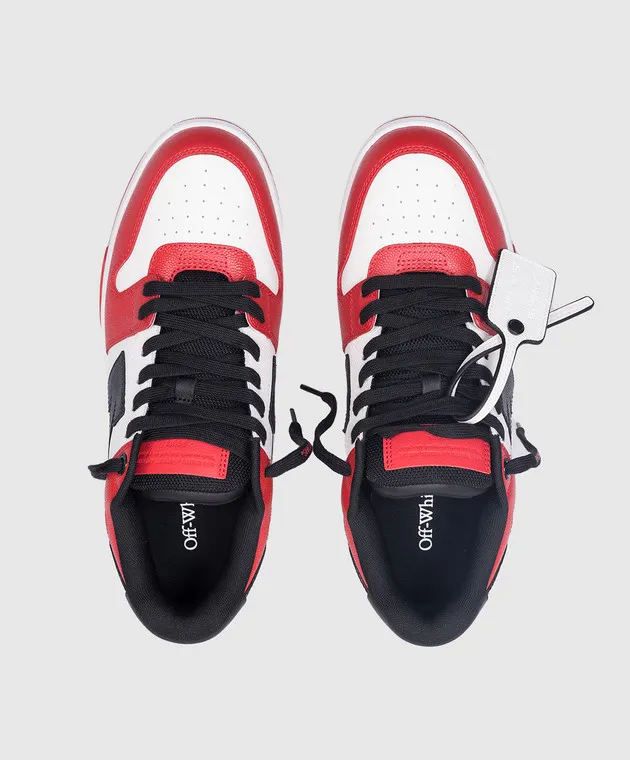 Off-White Red leather Out Of Office sneakers