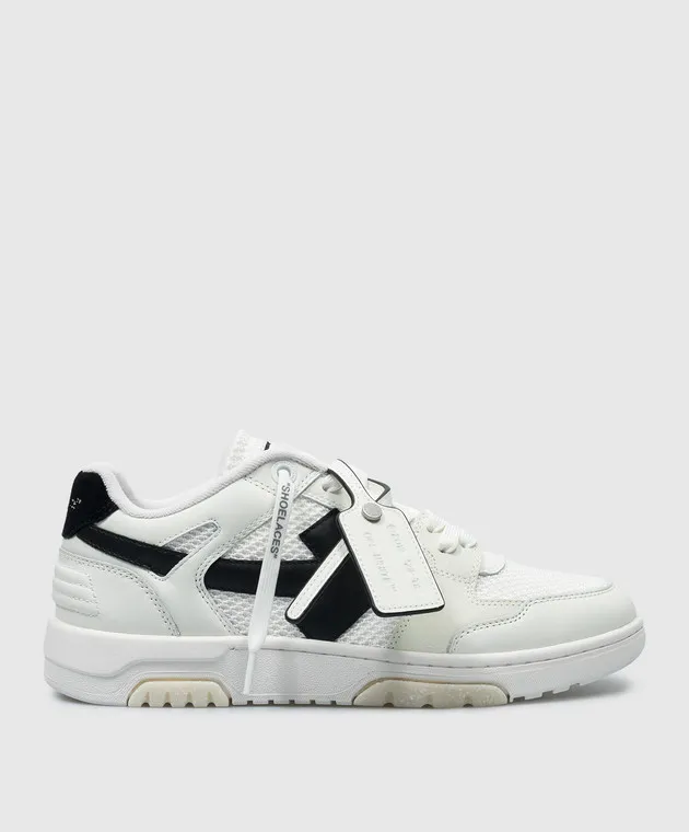 Off-White White Slim Out Of Office combo sneakers with logo patch