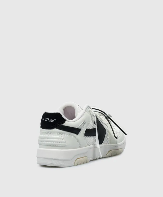 Off-White White Slim Out Of Office combo sneakers with logo patch