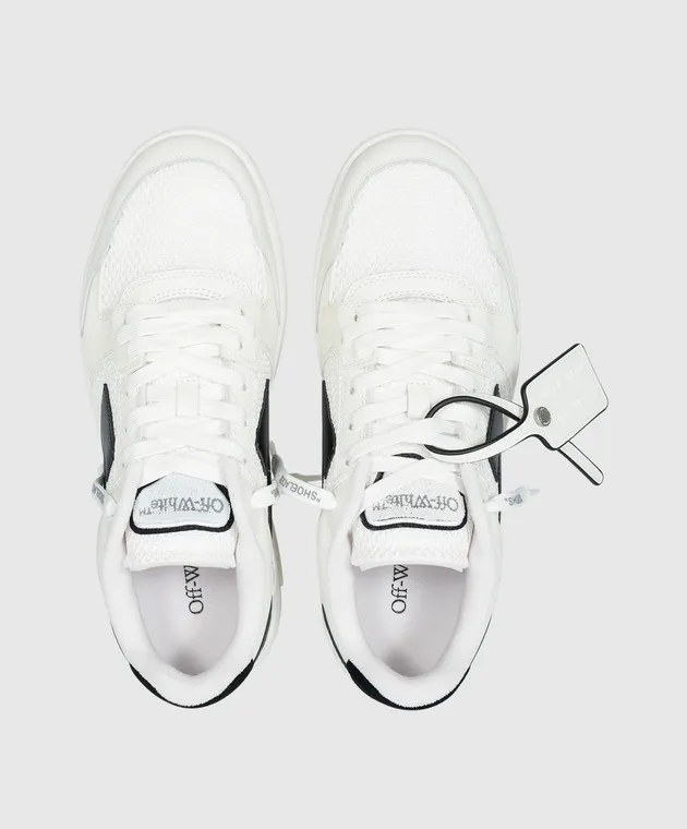 Off-White White Slim Out Of Office combo sneakers with logo patch