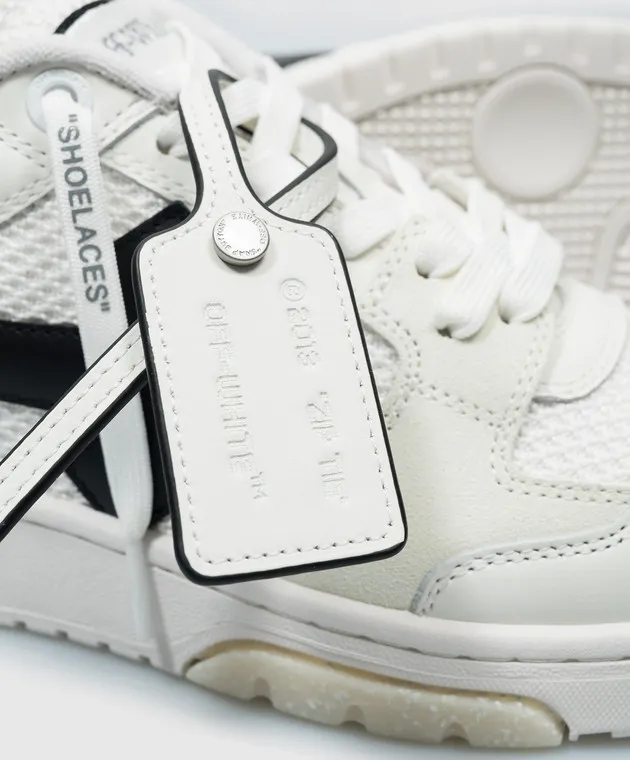 Off-White White Slim Out Of Office combo sneakers with logo patch