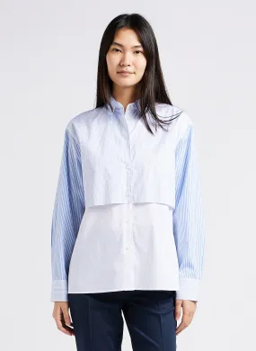 PAUL SMITH Camisa recta de algodón con cuello clásico en blanco