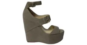 Plataformas Jimmy Choo Leora en Gamuza Gris Nubuck 