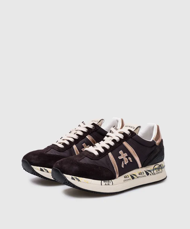 Premiata Brown combined sneakers CONNY