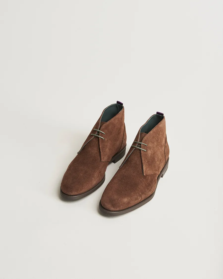 PS Paul Smith Drummond Suede Chukka Boot Dark Brown