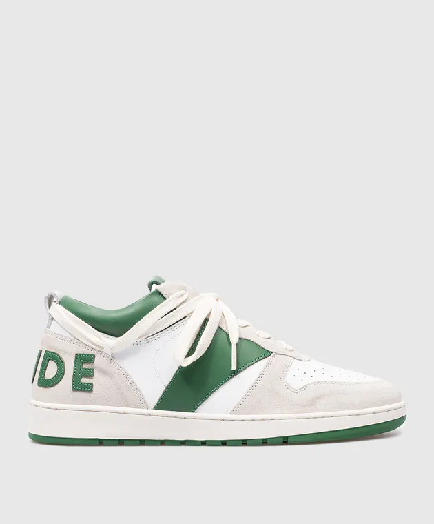 Rhude Green leather sneakers RHECESS-LOW