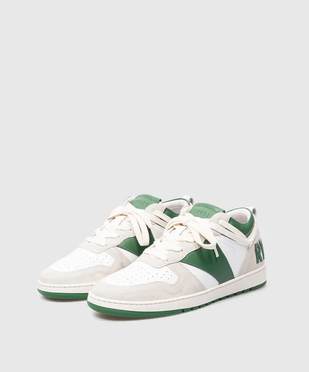 Rhude Green leather sneakers RHECESS-LOW